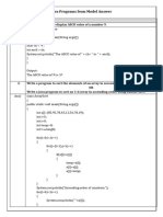 Java Programs From Model Answer