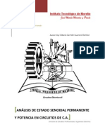 Análisis de Estado Senoidal Permanente y Potencia en Circuitos de C.A.