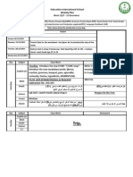 Trip.: Education International School Weekly Plan