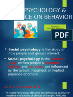 Module 2 SOCIAL PSYCHOLOGY and Influence On Behavior by Christine E. Zambales