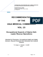 Recommendation of The UIAA Medical Commission