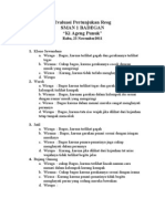 Evaluasi Pertunjukan Reog