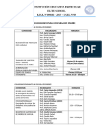 Comisiones para Ii Escuela de Padres