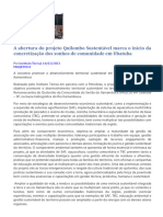 A Abertura Do Projeto Quilombo Sustentável Marca o Início Da Concretização Dos Sonhos de Comunidade em Ubatuba