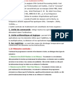 Unité de Commande 2. Unité Arithmétique Et Logique: 1.2) Mémoire Centrale