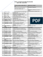 Academic Calendar MBA 2011 12