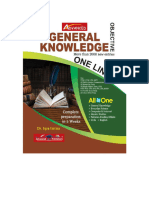 Table of Contents General Knowledge One Liner 46th Edition, Iqra Imtiaz