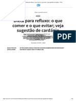 Dieta para Refluxo - o Que Comer e o Que Evitar Veja Sugestão de Cardápio