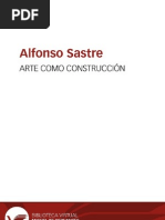 Arte Como Construcción, de Alfonso Sastre