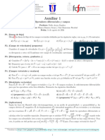 Auxiliar 1 Operadores Diferenciales y Campos - 1