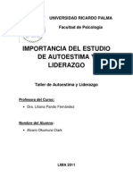 Importancia Del Estudio de Autoestima y Liderazgo en Estudiantes de Psicología