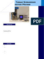 Universal Torque Screwdriver Calibration Machine Datasheet 