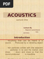 B V SEM Lecture 1 (Acoustic Intro Class)