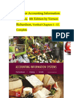 TEST BANK For Accounting Information Systems 4th Edition by Vernon Richardson, Verified Chapters 1 - 17, Complete Newest Version