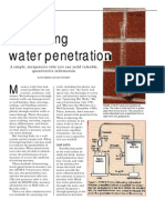 Measuring Water Penetration