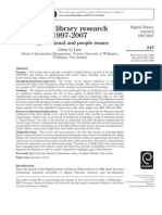 Digital Library Research 1997-2007: Organisational and People Issues