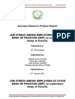 JOB STRESS AMONG EMPLOYEES AT STATE BANK OF PAKISTAN (SBP), An Exploratory Study, in Karachi.