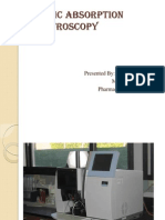 Atomic Absorption Spectroscopy: Presented By: Amita Rai M. Pharm 1 Yr Pharmaceutical Analysis