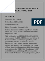 Salient Features of SEBI NCS Regulations