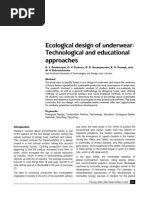 Ecological Design of Underwear: Technological and Educational Approaches