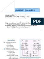 Transmission Channels: September 2011 Lectured by Assoc Prof. Thuong Le-Tien