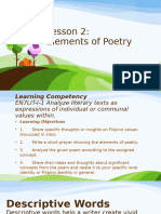 Lesson 2 Elements of Poetry