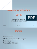 Computer Architecture CS401: Sabanci University Erkays@sabanciuniv - Edu