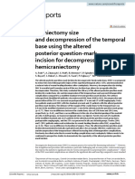 Craniectomy Size and Decompression of The Temporal Base Using The Altered Posterior Question Mark Incision For Decompressive Hemicraniectomy