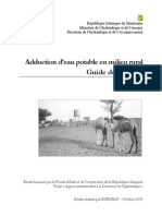 Adduction D'eau Potable en Milieu Rural - Guide de Projet