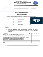 Procedure Checklist CTT