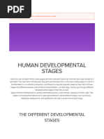 HUMAN DEVELOPMENTAL STAGES - Sutori