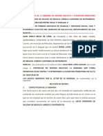 Contestacion de La Demanda en Sentido Negativo y Excepcion Perentoria Juicio Ordinario de Nulidad de Negocio Juridico Contenido en Instrumento