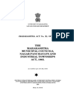 The Maharashtra Municipal Councils, Nagar Panchayats and Industrial Townships Act, 1965.