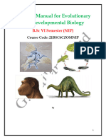 VI Sem LAB MANUAL Z-6.1 Evolutionary & Developmental Biology (NEP)