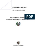 Programación Docente: Escuela Técnica Superior de Ingeniería de Caminos, Canales Y Puertos