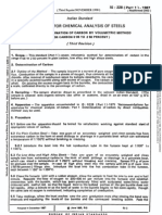 Is 228 (Part1) - Methods For Chemical Analysis of Steels - Determination of Carbon by Volumetric Method