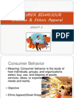 Consumer Behaviour Watches & Ethnic Apparel: Group 3