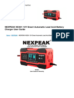 nc201 12v Smart Automatic Lead Acid Battery Charger Manual