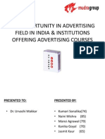 Job Opportunity in Advertising Field in India & Institutions Offering Advertising Courses