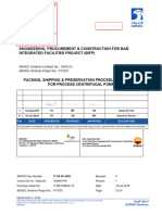 Packing, Shipping & Preservation Procedure (All Tags) For Process Centrifugal Pumps