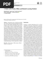 A Study On The Online Offline and Blended Learning Methods