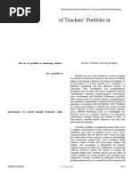 Extensive Usage of Teachers' Portfolio in Reflection of Physics Subject Teaching Strategies For Public Secondary Schools in Moshi District Council, Tanzania