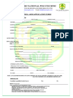 Application Form For Nyeri National Polytechnic