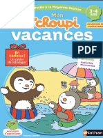 Mon Tchoupi Cahier de Vacances 3-4ans