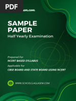 Sample Paper: Half Yearly Examination