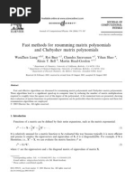 WanZhen Liang Et Al - Fast Methods For Resumming Matrix Polynomials and Chebyshev Matrix Polynomials