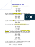 Spelling Rules of The Past Tense