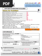 06 - Liste de Fournitures 2024 - 2025 - 3e