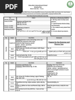 Education International School Weekly Plan: Prepare For The Grammar and Phonics Test