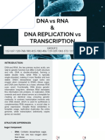 DNA Vs RNA & DNA REPLICATION Vs TRANSCRIPTION